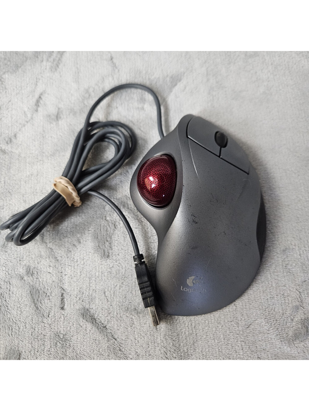 Dark Silver Logitech Trackman Wheel Mouse Optical T-BB18